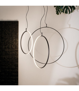 CIRCUS 74cm Integrated LED Pendant Ceiling Light Black 3000K-2