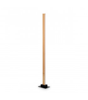 CRAFT Dimmable LED Integrated Floor Lamp Wood In-Built Switch 3000K-1