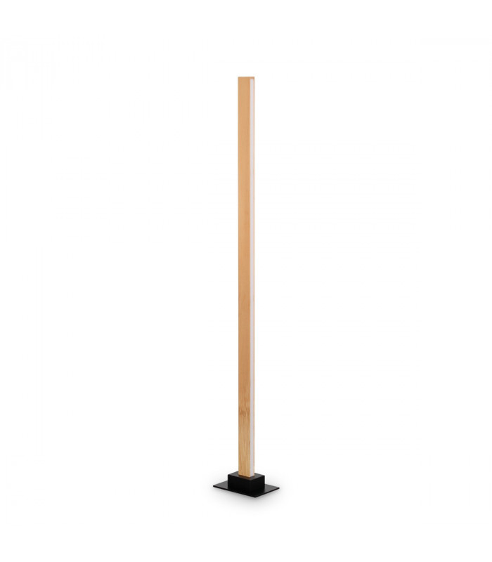 CRAFT Dimmable LED Integrated Floor Lamp Wood In-Built Switch 3000K-1