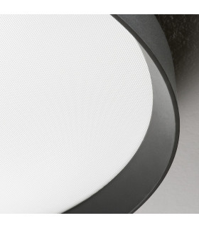 FLY 60cm Integrated LED Semi Flush Light Black 3000K IP40-2