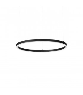 ORACLE Slim DALI Dimmable Round 50cm Integrated LED Pendant Ceiling Light Black 3000K