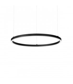 ORACLE Slim DALI Dimmable Round 70cm Integrated LED Pendant Ceiling Light Black 3000K