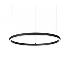 ORACLE Slim Non-Dim Round 90cm Integrated LED Pendant Ceiling Light Black 4000K-1