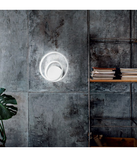 OZ Dimmable Swirl Integrated LED Wall Lamp White 3000K-2