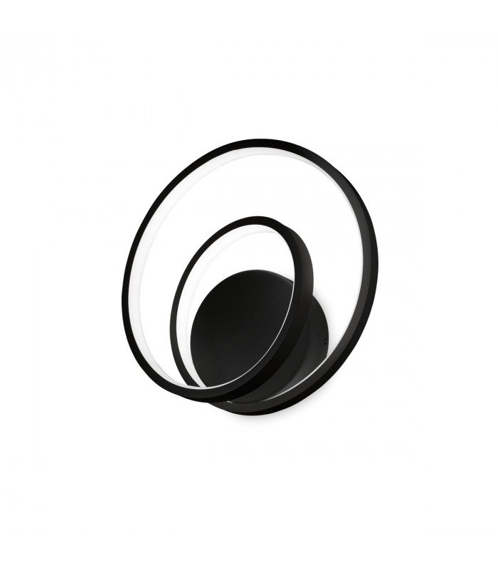 OZ Dimmable Swirl Integrated LED Wall Lamp Black 3000K