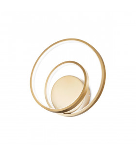 OZ Dimmable Swirl Integrated LED Wall Lamp Brass 3000K