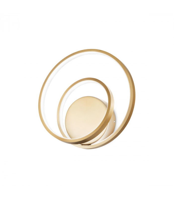OZ Dimmable Swirl Integrated LED Wall Lamp Brass 3000K
