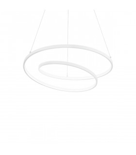 OZ Dimmable Swirl Integrated LED Pendant Ceiling Light White 3000K