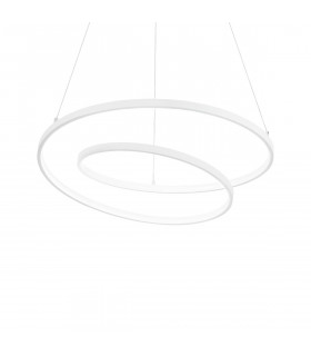 OZ Dimmable Swirl 80cm Integrated LED Pendant Ceiling Light White 3000K