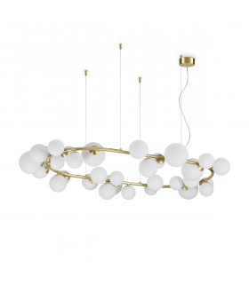 PERLAGE 30 Light Globe Pendant Ceiling Light Brass