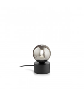 PERLAGE Globe Table Lamp Black In-Built Switch Non-Dim