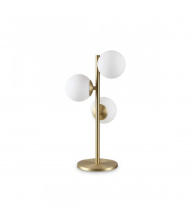 PERLAGE 3 Light Globe Table Lamp Brass Non-Dim