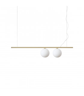 PERLINE 2 Light Bar Pendant Ceiling Light Brass