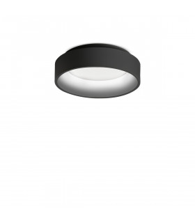 ZIGGY Round 30cm Integrated LED Semi Flush Light Black 3000K Non-Dim-1