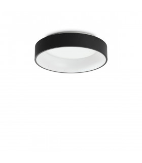ZIGGY Round 45cm Integrated LED Semi Flush Light Black 3000K Non-Dim-1