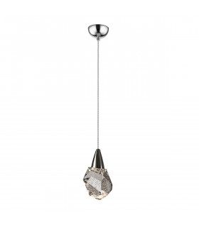 Aquaria Integrated Led Pendant Ceiling Light Chrome Transparent 3000K 450Lm-1