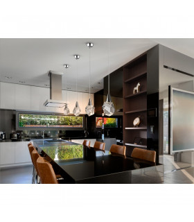 Aquaria Integrated Led Pendant Ceiling Light Chrome Transparent 3000K 450Lm-2