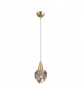 Aquaria Integrated Led Pendant Ceiling Light Matt Gold Transparent 3000K 450Lm-1
