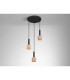 Sincro Dimmable 3 Light Cluster Pendant Ceiling Light Matt Black Gold 3000K 1350Lm-4
