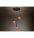 Sincro Dimmable 3 Light Cluster Pendant Ceiling Light Matt Black Gold 3000K 1350Lm-5