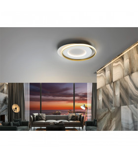 Limbos Integrated Led Semi Flush Light White Gold 3000K 4400Lm-2