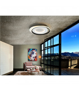 Limbos Integrated Led Semi Flush Light White Black 4000K 4400Lm-2