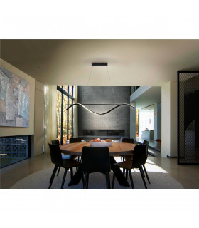 Boa Integrated Led Pendant Ceiling Light Matt Black 3000K 1350Lm-2