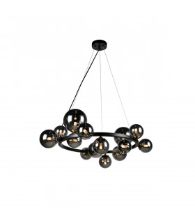 Astros 14 Light Globe Pendant Ceiling Light Matt Black Mirror Grey G9-1