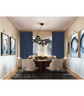 Astros 14 Light Globe Pendant Ceiling Light Matt Black Mirror Grey G9-2