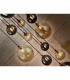 Dark 14 Light Cluster Pendant Ceiling Light Black Brass 2-Tone Crystal G9-3