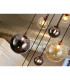 Dark 9 Light Cluster Pendant Ceiling Light Black Brass 2-Tone Crystal G9-3