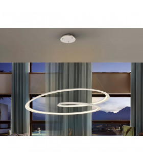 Looping Integrated Led Pendant Ceiling Light Matt White 3000K 2700Lm-1