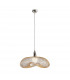 Forma Wire Frame Pendant Ceiling Light Chrome Shiny Gold E27-1