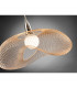 Forma Wire Frame Pendant Ceiling Light Chrome Shiny Gold E27-4