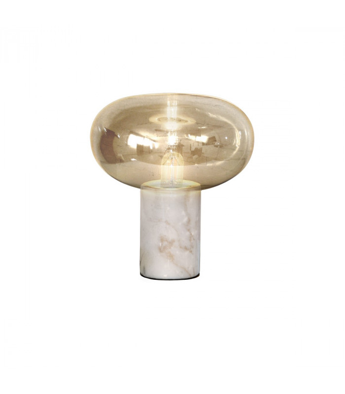 Fungi Globe Table Lamp White Amber E27-1