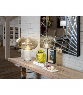 Fungi Globe Table Lamp White Amber E27-2