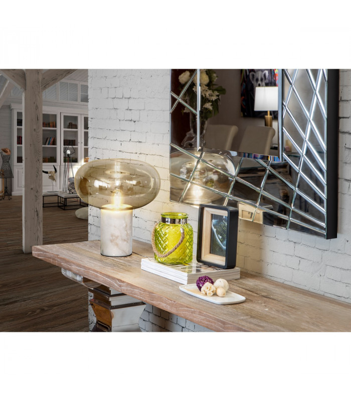 Fungi Globe Table Lamp White Amber E27-2