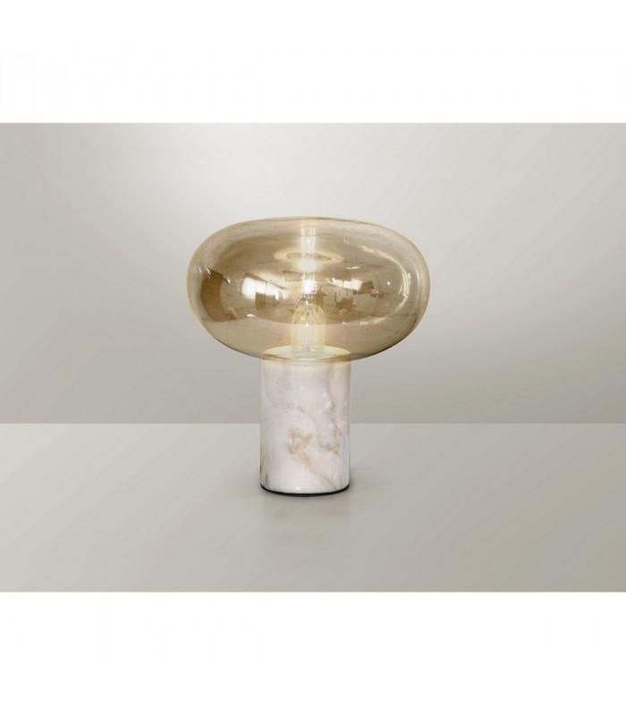 Fungi Globe Table Lamp White Amber E27-3