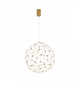 Sole 60cm Spherical Pendant Ceiling Light Gold Metal LED 21.6W 2520Lm 3000K-1