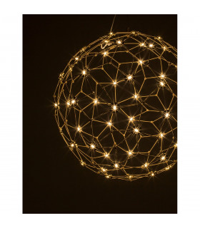 Sole 40cm Spherical Pendant Ceiling Light Gold Metal LED 21.6W 2520Lm 3000K-2