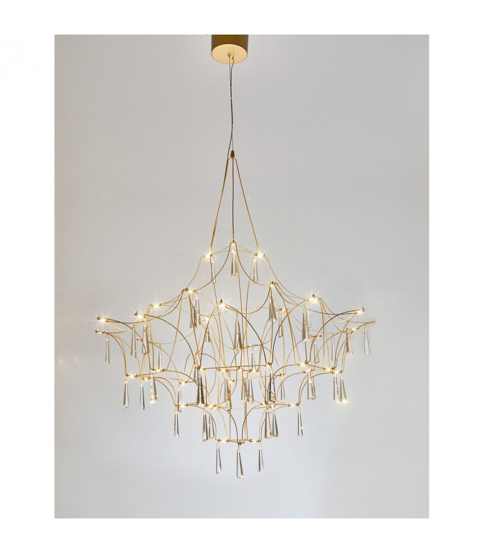 Goro Pendant Ceiling Light Clear Crystal Gold Metal LED 20W 2000Lm 3000K-4