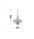 Goro Pendant Ceiling Light Clear Crystal Gold Metal LED 20W 2000Lm 3000K-6