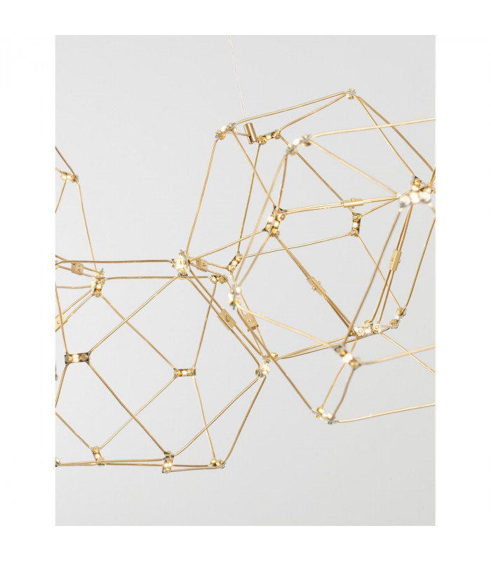 Nebula Bar Pendant Ceiling Light Gold Metal LED 67.2W 4704Lm 3000K-2