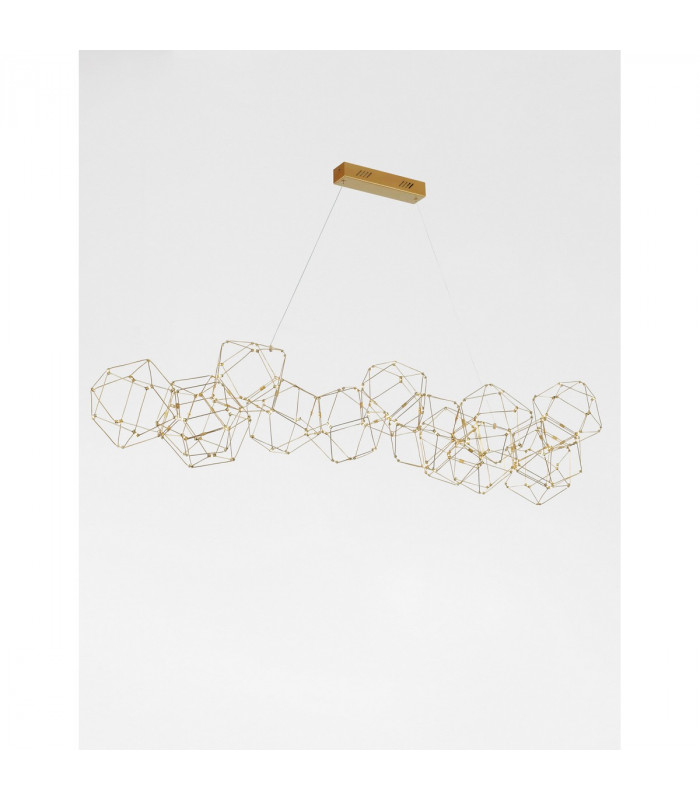 Nebula Bar Pendant Ceiling Light Gold Metal LED 67.2W 4704Lm 3000K-4