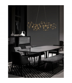 Nebula Integrated LED Pendant Ceiling Light Gold Metal LED 33.6W 2352Lm 3000K-2