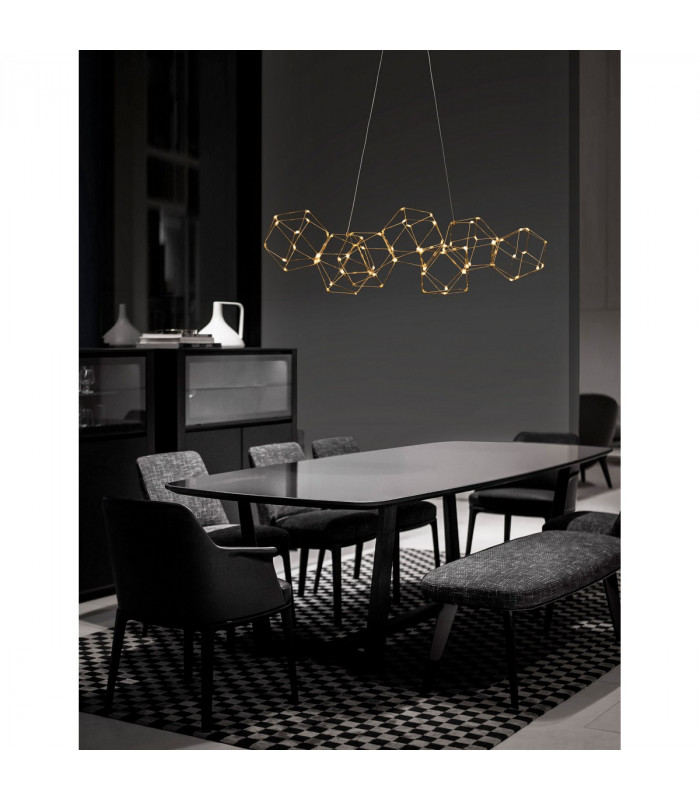 Nebula Integrated LED Pendant Ceiling Light Gold Metal LED 33.6W 2352Lm 3000K-2