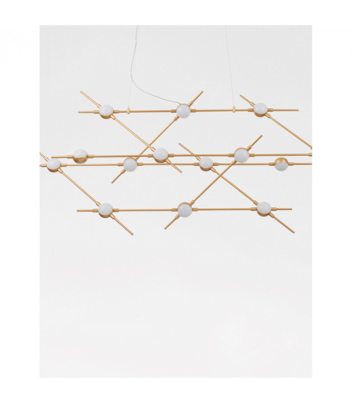 Atomo 14 Light Integrated LED Pendant Ceiling Light Gold Metal LED 14 x 2.4W 2352Lm 3000K-5