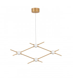 Atomo 4 Light Integrated LED Pendant Ceiling Light Gold Metal LED 4 x 2.4W 672Lm 3000K-1