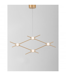 Atomo 4 Light Integrated LED Pendant Ceiling Light Gold Metal LED 4 x 2.4W 672Lm 3000K-2