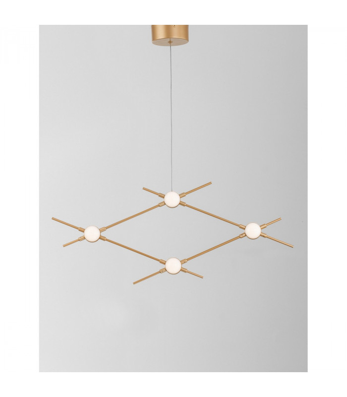 Atomo 4 Light Integrated LED Pendant Ceiling Light Gold Metal LED 4 x 2.4W 672Lm 3000K-2